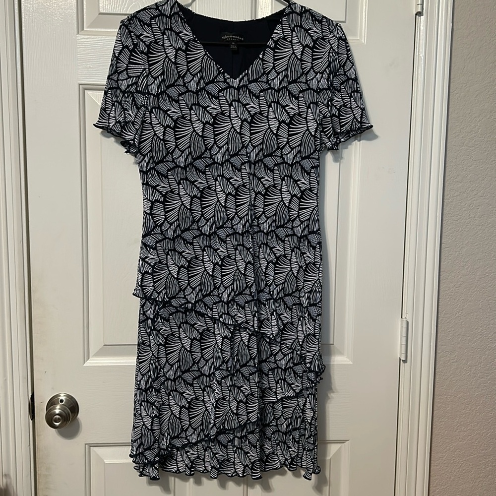 Connected Apparel Dress Blue Size 14